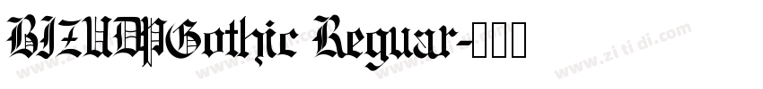 BIZUDPGothic Reguar字体转换